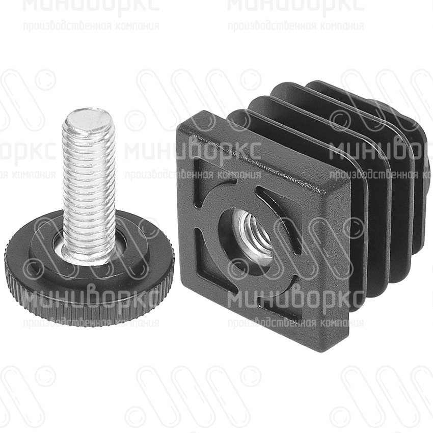 Комплекты квадратных заглушек с опорами 30x30 – 30-30M10.D32x25 | картинка 7