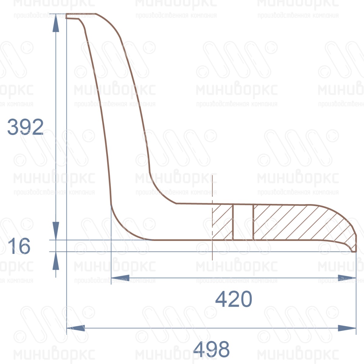 Сиденья пластиковые для трибун стадионов – СФ498КА | картинка 6